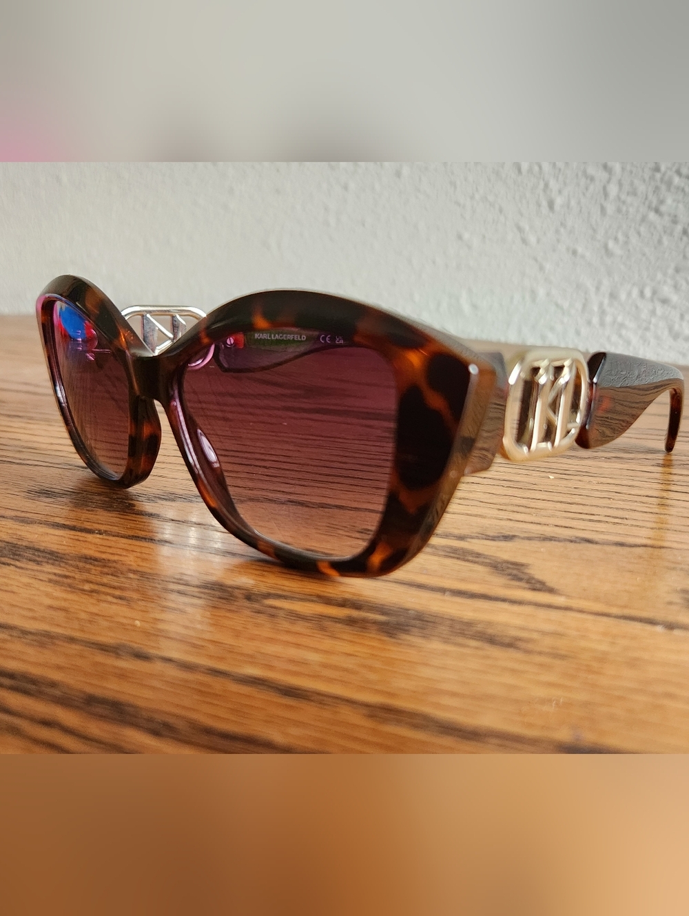 Karl Lagerfeld 6102S Tortoiseshell Sunglasses with Gradient Lenses